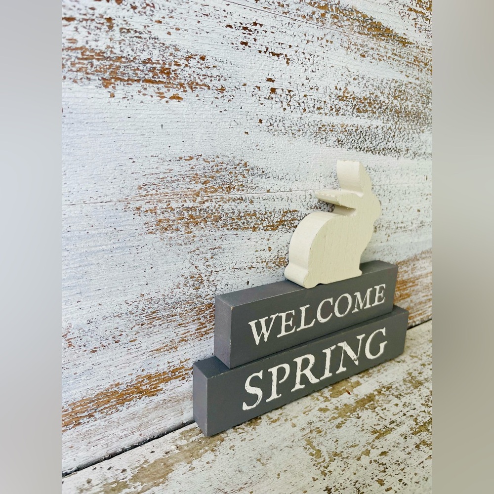 *Welcome Spring Block Stackers 3/Set - Picture 3 of 13